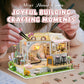 Kisoy Dollhouse Miniature with Furniture Kit  Handmade DIY House Model for Teens mature-themed Gift (Cat Cafe Garden)