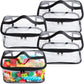 4 Packs Clear Toy Storage Bags- 9.4 X 6.7 X 4.3 Inch Transparent Pvc Toy Organizing Bags With Zipper- Waterproof Toy Storage Org