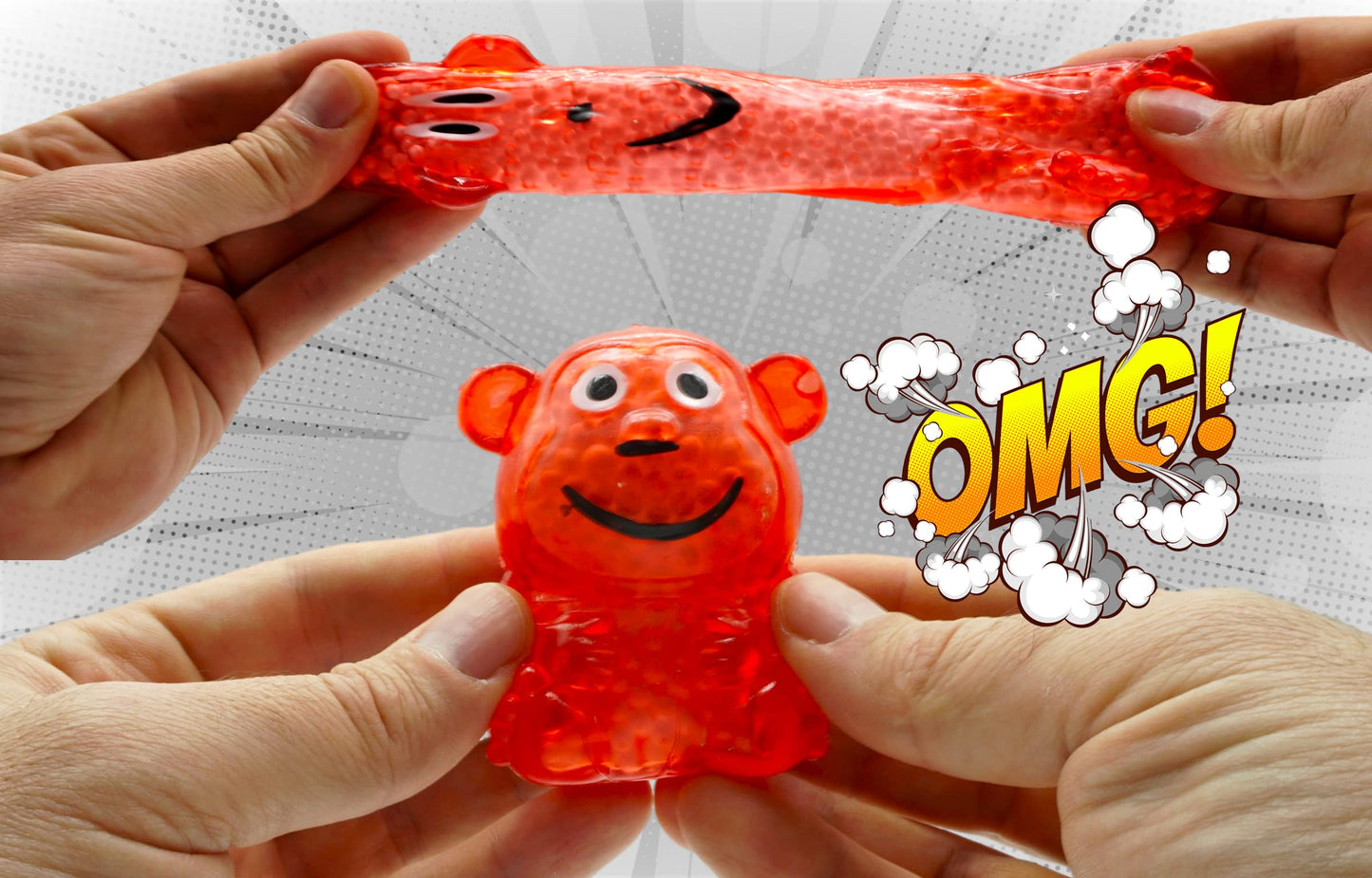 Ja-Ru's Splat Pets - Animal Stress Balls (6 Splat Animals Assorted). Sensory Fidget styrofoam beads for Kids and mature-themed. Squeeze Toys Party Favors Christmas Stocking Stuffers. 5302-6s