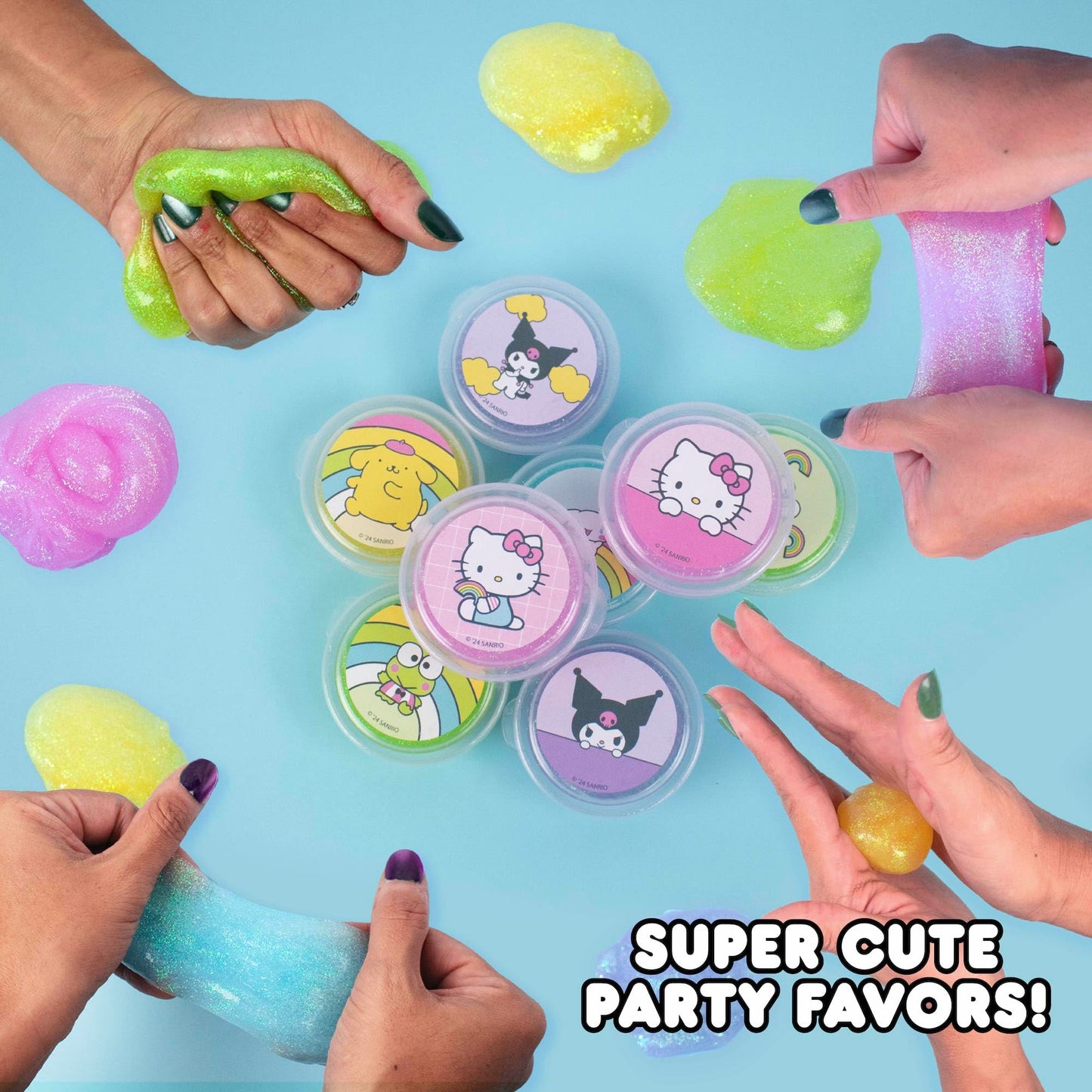 Hello Kitty And Friends Ultimate Compounds Set, 25-Pack, Scented Glitter Slimes, Sanrio Stuff, Slime Bulk, Mini Slime, Party Favors For Kids 8-12, Hello Kitty Toys, Hello Kitty Party Supplies, Slimes