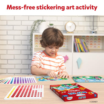 Skillmatics Dot It Sticker Art Activity - Disney Mickey And Friends, Mess-Free Fun For Kids, 500+ Stickers, Craft Kits, Diy Activity, Travel Toys, Gifts For Boys & Girls Ages 3, 4, 5, 6, 7