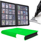D DACCKIT Toploader Binder  Holds 640 Toploaders - 16-Pocket Top Loader Binder for 3 x 4 Rigid Card Holders for Trading Cards or Sports Cards(Model A Brilliant Green)