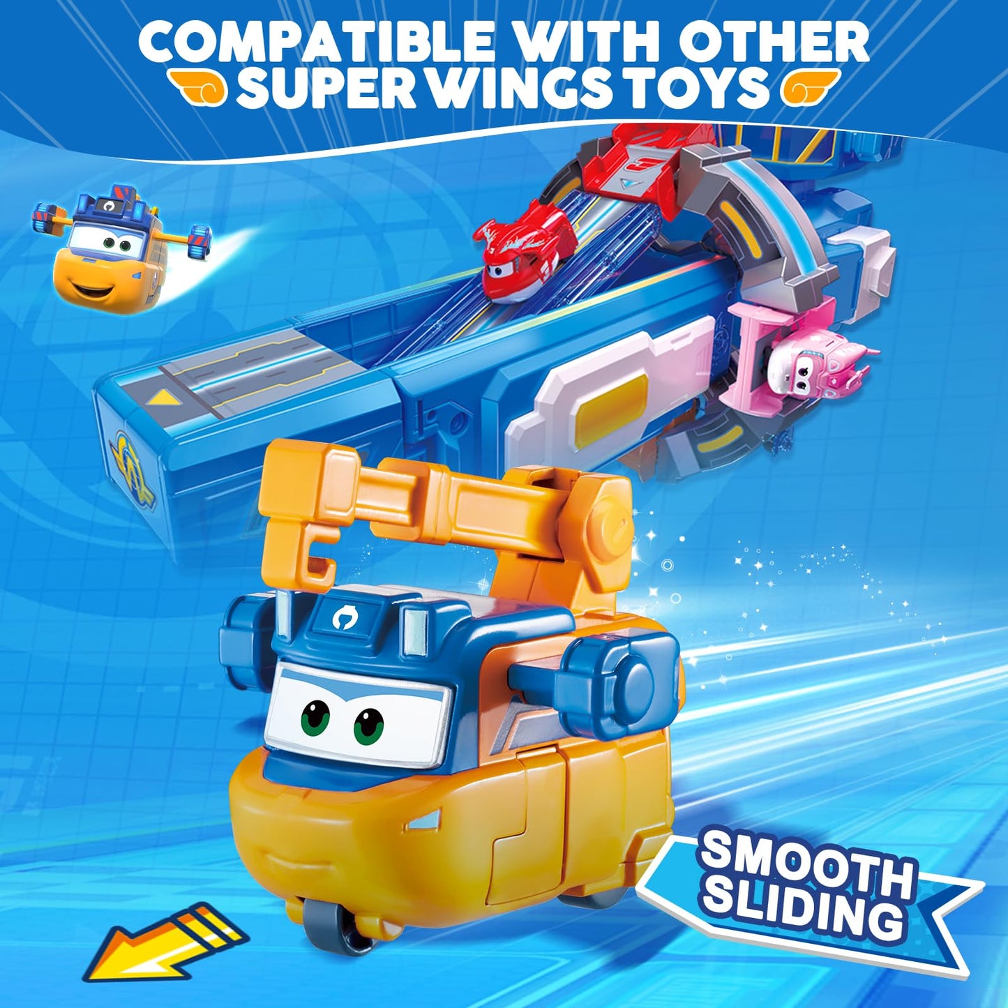 Super Wings Transforming Toys, 2 in Marty Robot Transformable Action Figures, 2-in-1 Mode Robot Transform Toys for Boys Girls 4-