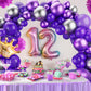 Dark Purple Balloons Arch Garland Kit-143Pcs Silver Metallic Purple Balloons For Birthday Anniversary New Years Baby Shower Grad