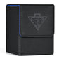 Zlca Deck Box For Mtg Yugioh Tcg, Storage Box With Dividers Holds 100+ Sleeved, Premium Deck Case Compatible With Ccg Trading Cards (Black&Blue,Puzzle)