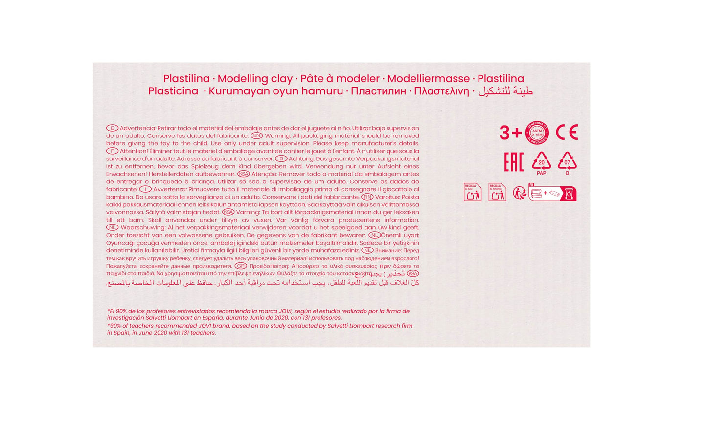 Jovi - Reusable Non-Drying Modeling Clay, 30 Plasticine Bars, 1.75 oz Each, Total of 3.3 lb (Black)