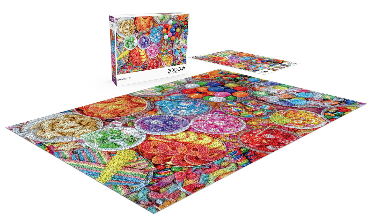 Buffalo Games - Lars Stewart - Candy Party! - 2000 Piece Jigsaw Puzzle for mature-themeds Challenging Puzzle Perfect for Game Nights