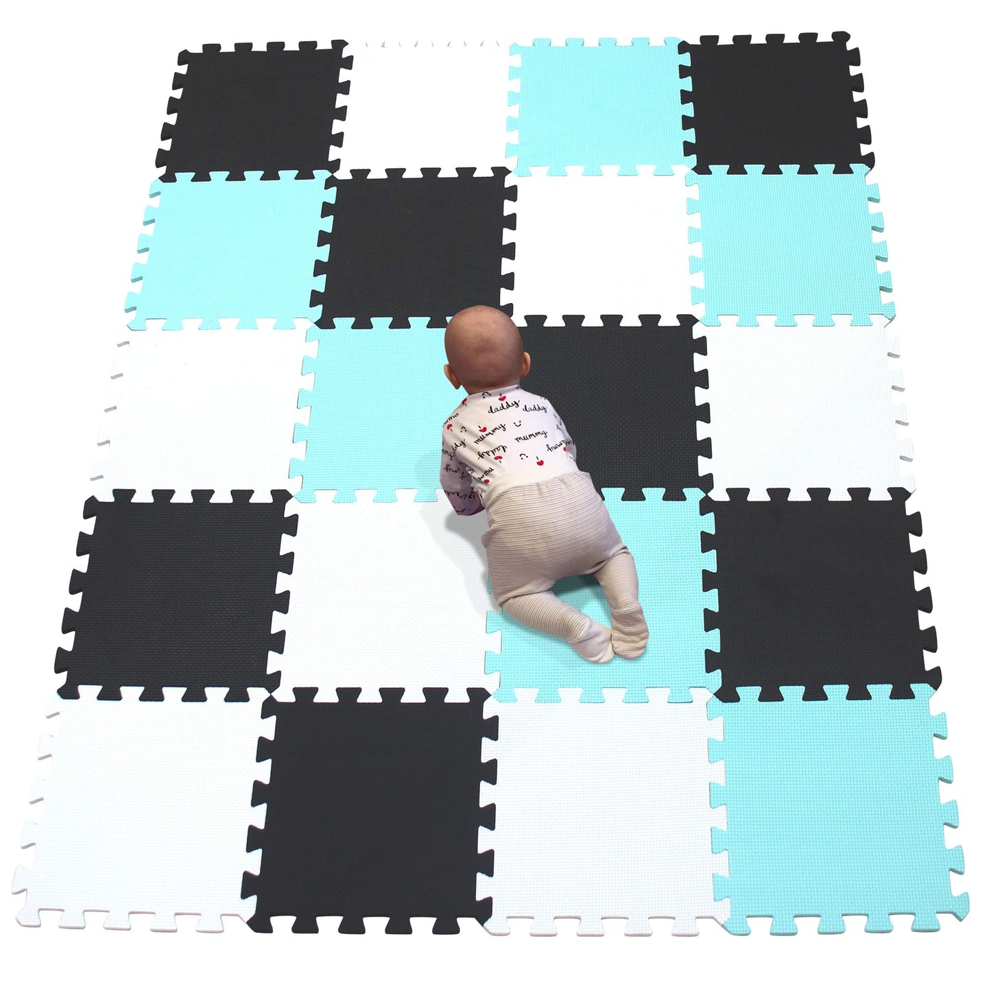 Yiminyuer® 20 Tiles (30Cm×30Cm×1Cm Each Tile) Baby Soft Puzzle Play Mats, Kids Thick Eva Foam Floor, Toddlers & Children'S Soft Interlocking Mat R01R04R08G301020