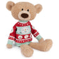 GUND Toothpick Bear Stuffed Animal, 15" Holiday Sweater, Beige/Red/White, Ages 1+, Model 6065048, Soft Polyester