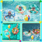 90Shine 7Pcs Luau Pool Floats: Hawaiian Swimming Rings With 13.5' Beach Balls - Inflatable Tubes Floaties Toys For Kids Adults