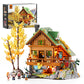 FUNWHOLE Mountain-Cabin Lighting Building Set - 2255 Pcs LED Light, Brown, Model F9035 for Adults and Teens