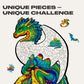 Unidragon Wooden Jigsaw Puzzles - Guarding Dragon, 183 Pcs, Medium 8.3' ?13, Beautiful Gift Package, Unique Shape Best Gift For Adults And Kids