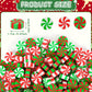 JUNEBRUSHS 150Pcs Christmas Erasers for Kids Bulk, Cute Mini Peppermint Candy Cane Pencil Erasers Novelty Holiday Erasers for St