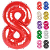 Red Number 8 Balloon 40 Inch, 8 Balloon Number, 8Th Birthday Decorations, Red Party Supplies For Boys Girls
