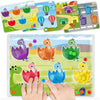 2Pc Airplane Travel Activities Toy Essential For Toddler Color Sorting Sensory Toys Color Matching Game Fine Motor Skill Autism