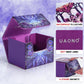 Uaono Deck Box For Mtg Cards, Trading Card Storage Box Holds 120+ Sleeved Commander Deck, Pu Leather Card Box Suits Tcg Magic Cards With 2 Dividers (Violet,Lotus)