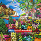 Springbok Stairway To Serenity 500 Piece Jigsaw Puzzle For Adults By Arist Alan Giana - Colorful Garden By The Ocean - Finished Size 23.5' X 18'