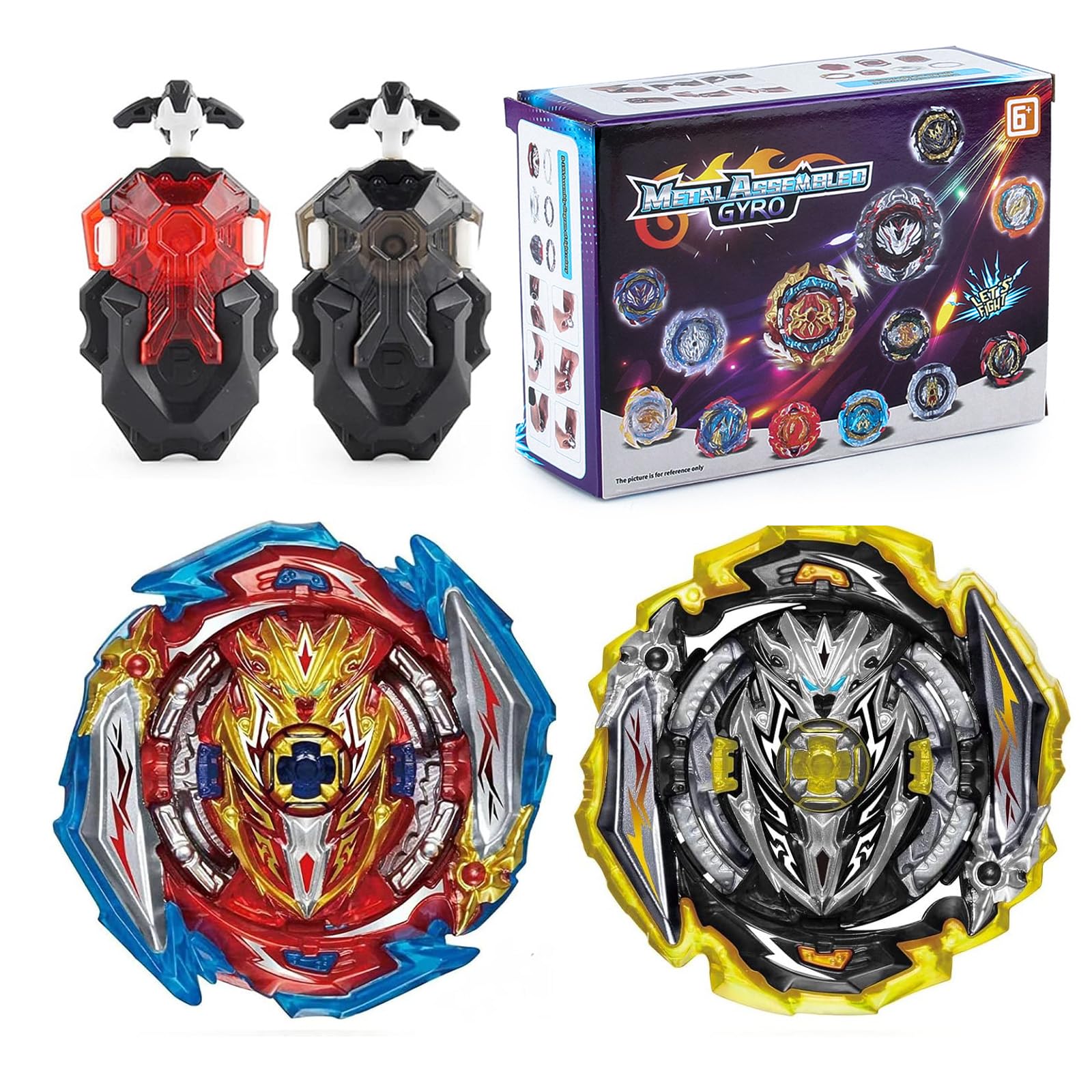 Hozuumo Bey Battling Top Burst Gyro Toy Set, Launchers Combat Battling Game, Gift For Kids Children,B-174-1+B-174-2