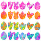 24Pcs Easter Mini Fidget Sensory Pop Toys for Kids  Mini Pop Keychains Easter Basket Stuffers Gifts Party Favors Fidget Toy  Silicone Pop Toys for Kids Anxiety Stress Reliever for mature-themed