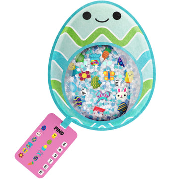 BIZYBOO Easter Egg Busy Bag Scavenger Hunt - Hidden Object Search Sensory Matching Game for Kids 2 and Up (Green)