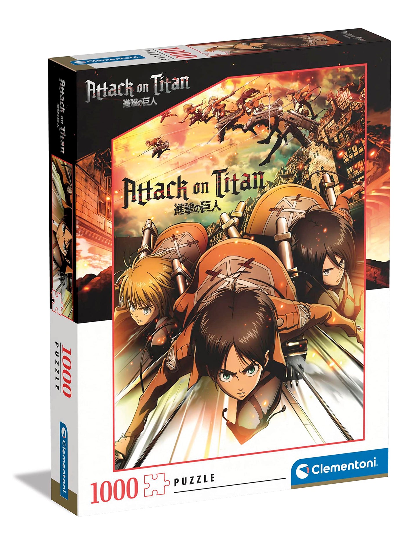 Clementoni 39727 Attack On Titans, Puzzle 1000 Pieces for Adults and Children 10 Years, Skill Game for The Whole Family