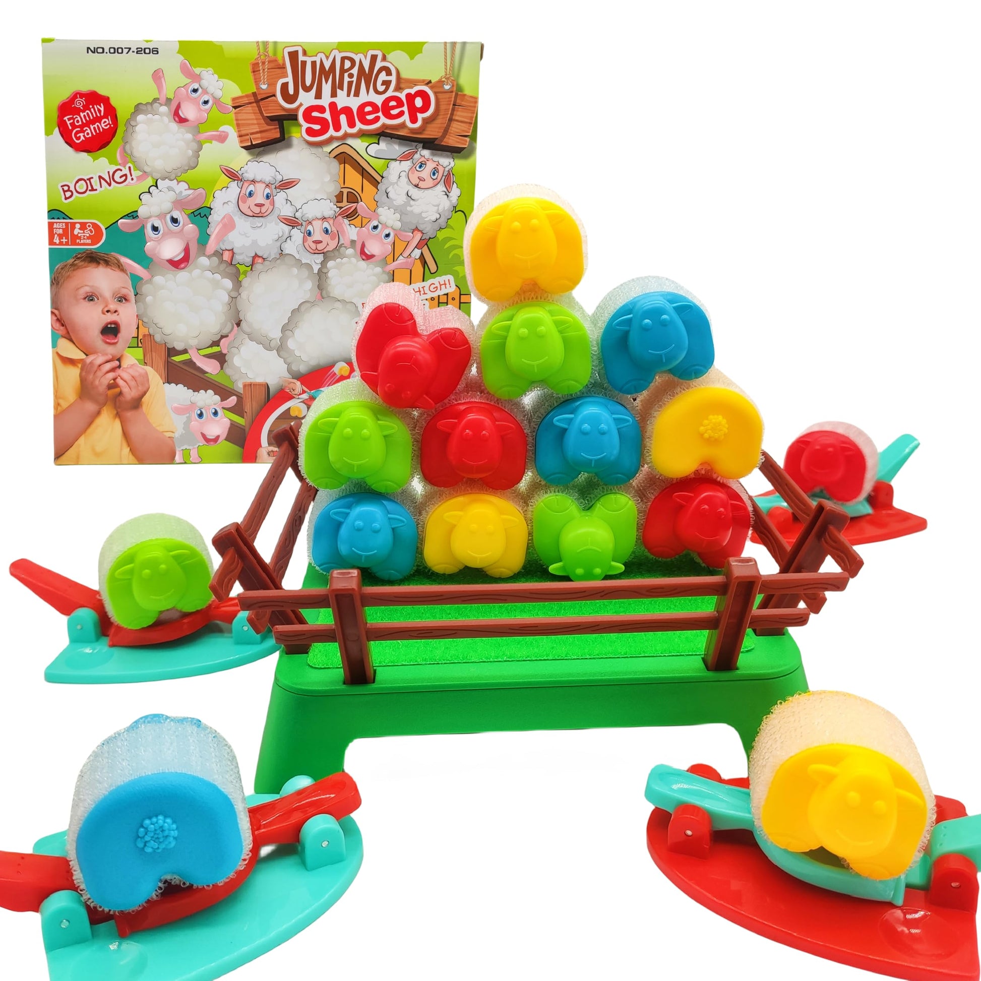 Ybgocot Jumping Sheep Board Game,Catapulting Sheep Game For 4-12 Kids,Sheep Shoot Tabletop Family Game,2-4 Players