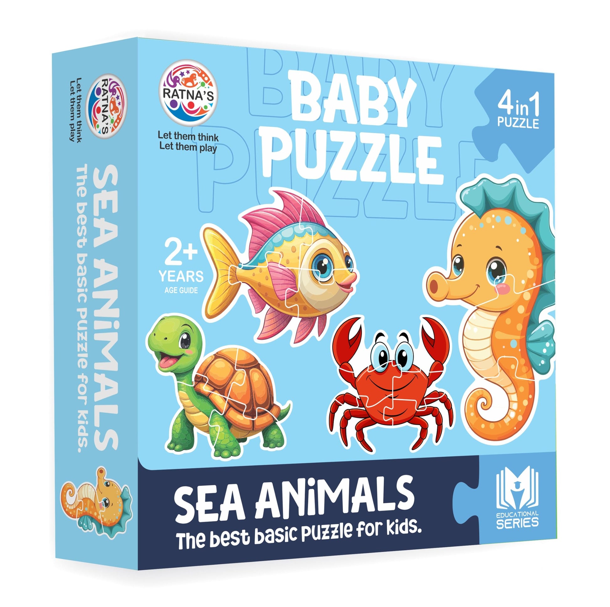 RatnaS Educational Baby Puzzle Aqua