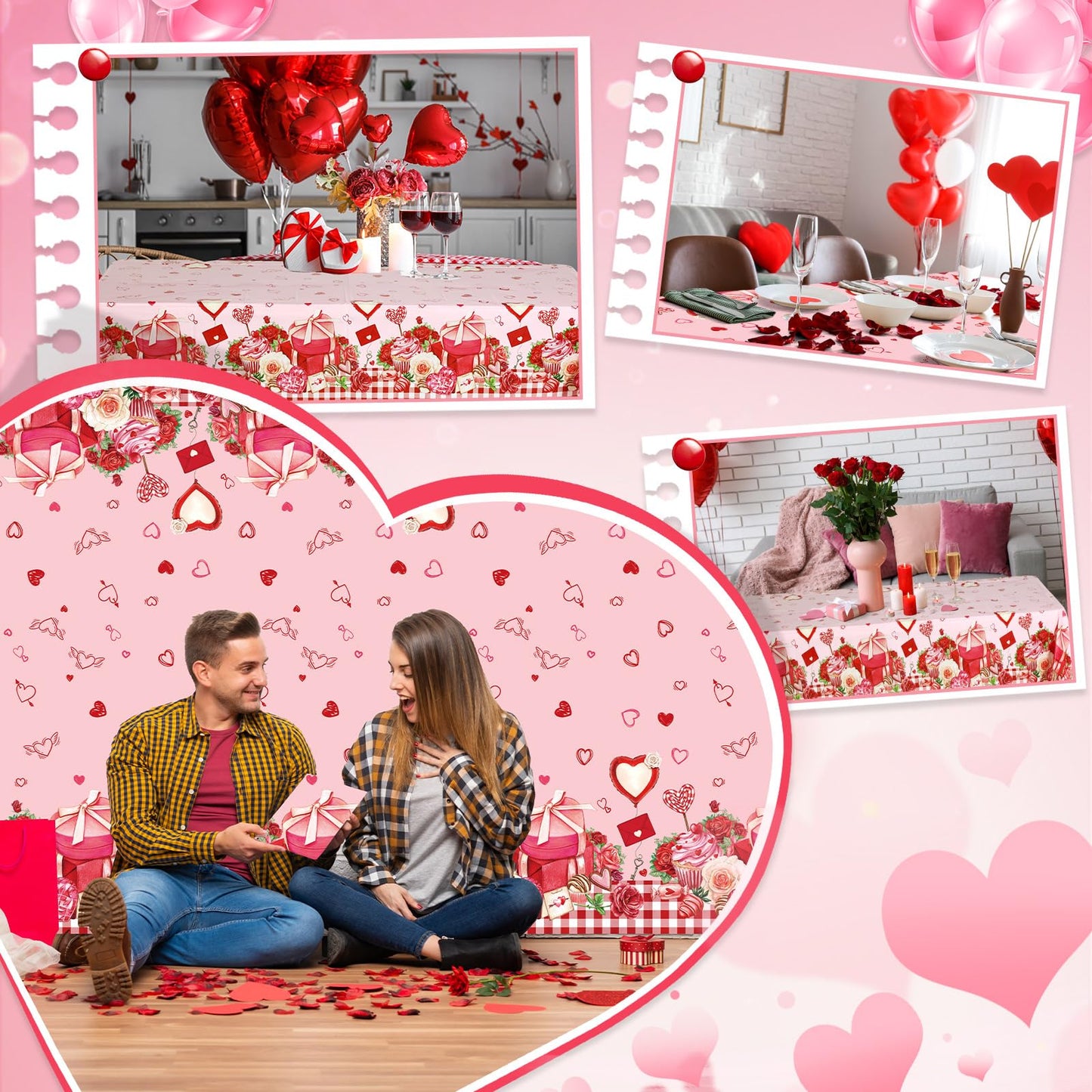 Oudain 3 Pcs St Patricks Day Tablecloth Plastic 54 X108 Inch Disposable Clover Table Cover Easter Egg Table Cloth Waterproof Ta