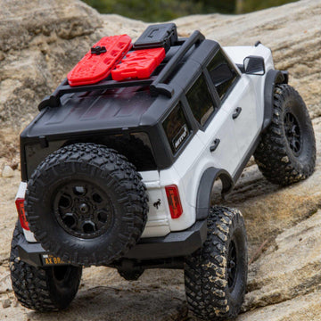 Axial Rc Truck 1/24 Scx24 Ford Bronco 4X4 Rtr Brushed Rock Crawler (Battery & Charger Included), White, Axi00006V2T4