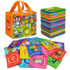 Dr.Rapeti Soft Alphabet Cards For Baby Infant Toddler Kids 26Pcs Abc Alphabet Cards 26 Letters Flash Cards With Storage Bag Washable Non-Toxic Early Learning Toy Baby Bath Toy