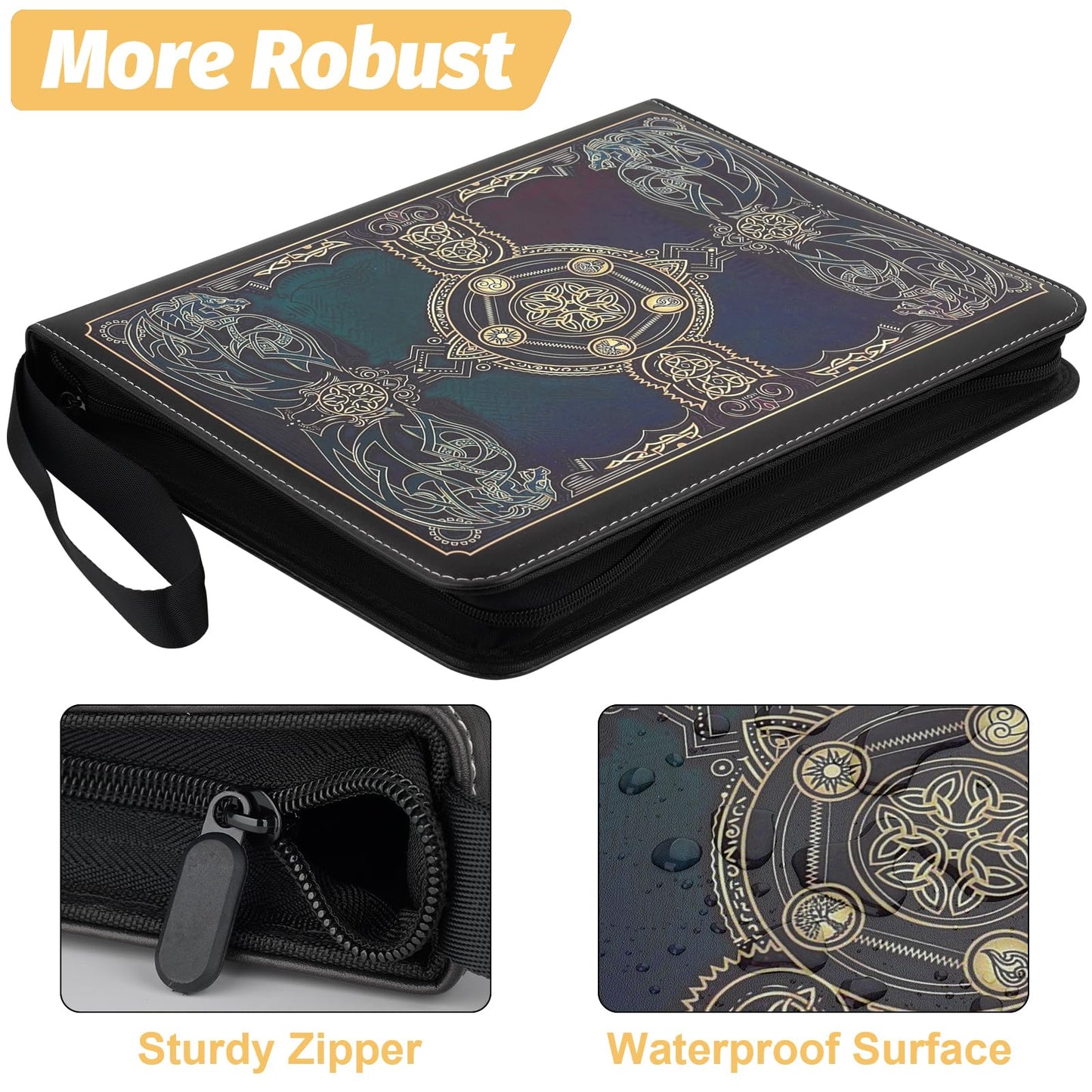 Card Binder for MTG Cards  enhanced 9 Pocket Card Binder for Trading Cards  720 Double Sided Pocket Collector Card Album for Standard Cards Card Collection Folder for YGO/PTCG/Game Cards (Black Purple)