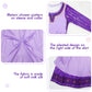 Grivos Wish Asha Dress Costume For Girls Princess Dress Up Kids Cosplay Outfits Halloween Christmas Party, Wish Purple, 110 (3-4T)