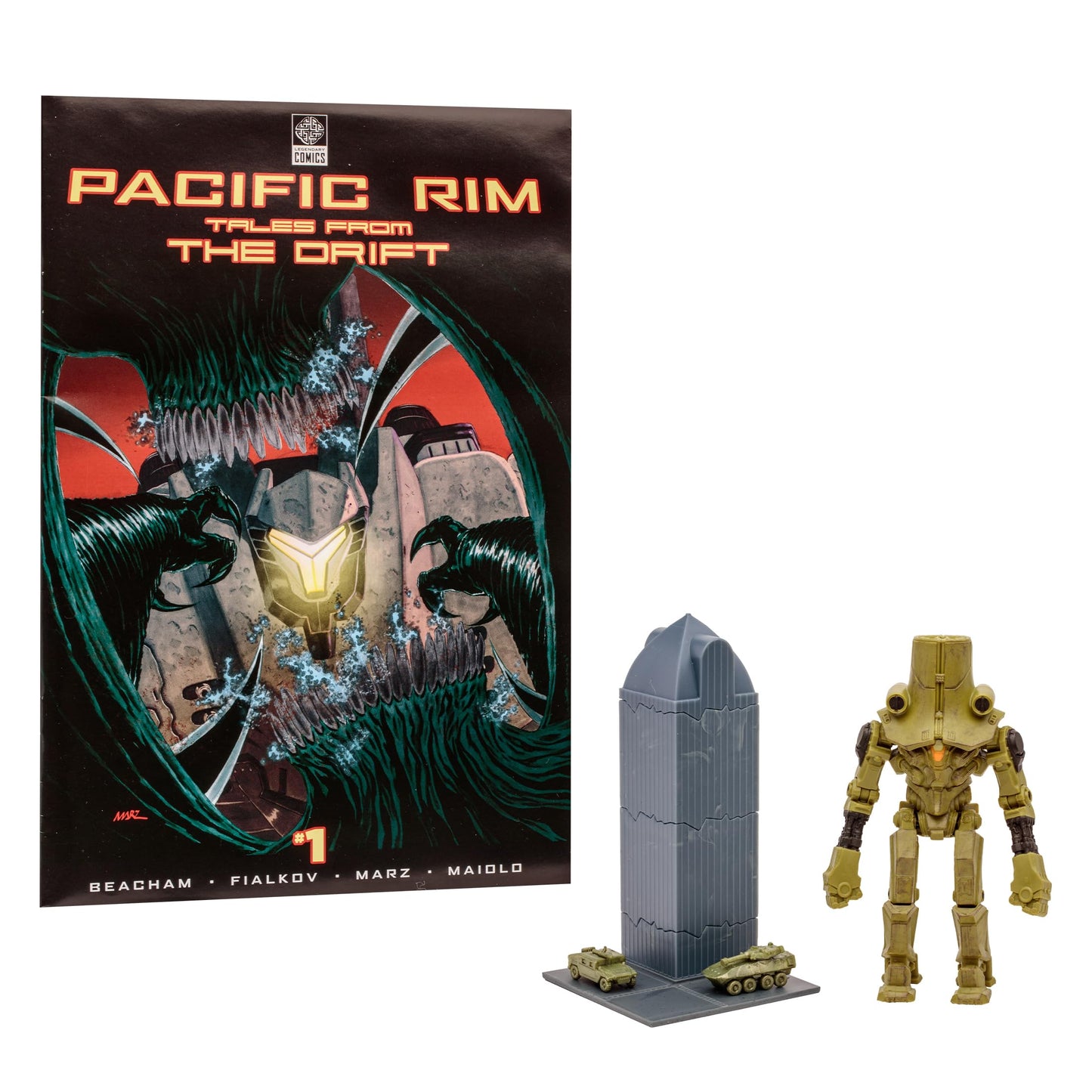 Pacific Rim Mcfarlane Toys Cherno Alpha (Jaeger) 4'' Scale Figure Playset With Comic