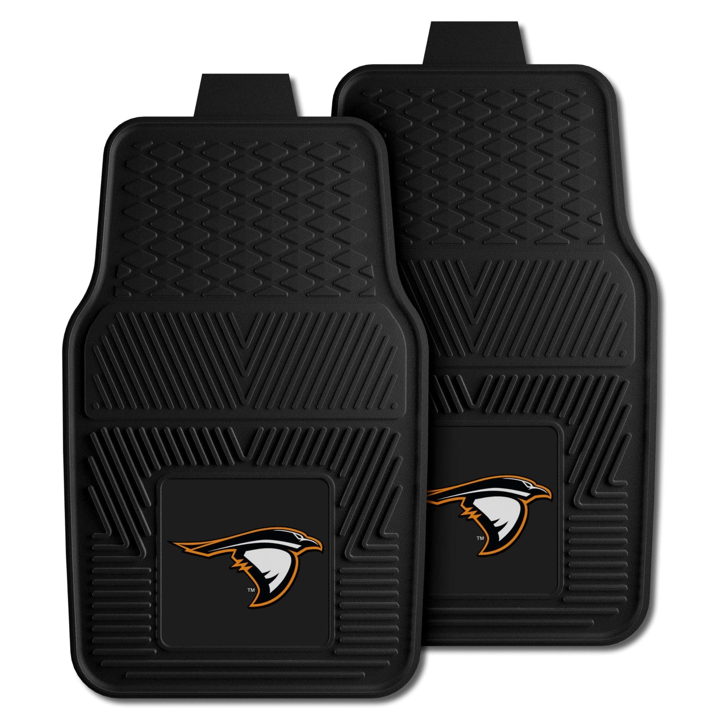 FANMATS 18425 Anderson (IN) Ravens 2-Piece Heavy Duty Vinyl Car Mat Set, Front Row Floor Mats, All Weather Protection, Universal