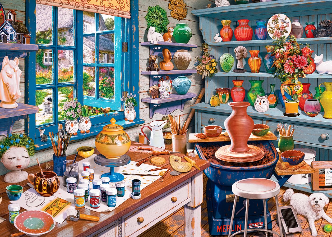 Masterpieces 550 Piece Jigsaw Puzzle For Adults, Family, Or Youth - Garden Getaway - 18'X24'