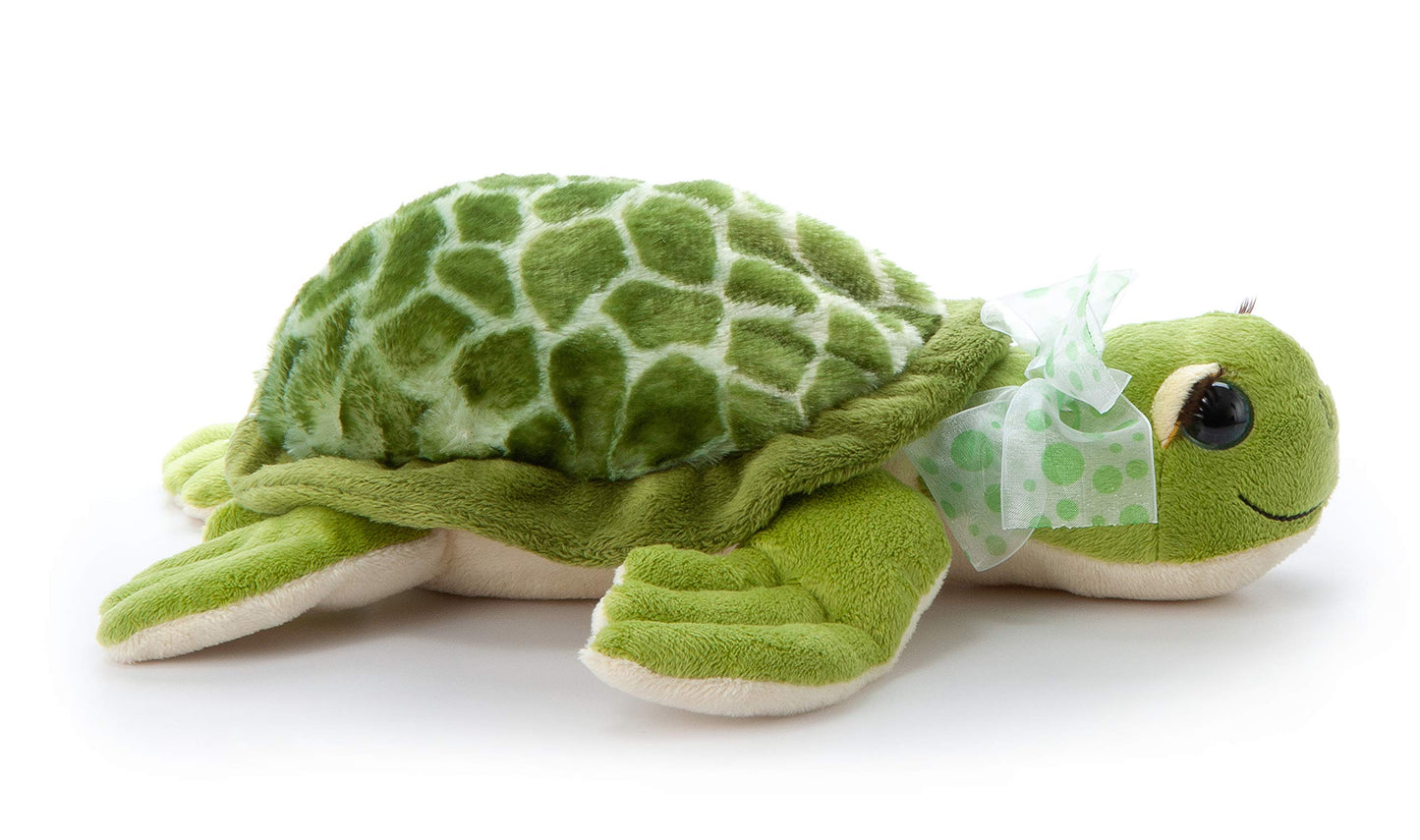 The Petting Zoo Sea Turtle Plush Toy, 12 inches, Green, Model 718015, Soft Polyester Stuffed Animal Gift for Girls