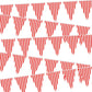 5 Packs Carnival Circus Party Decorations Supplies, Circus Carnival Bunting Banner, Red and White Pennant Banner Triangle Buntin