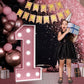 Marquee Numbers Pink 1St-Birthday Decorations: Large 3Ft Light Up Number Rose Gold First Birthday Decoration For Boy Girl One Ye
