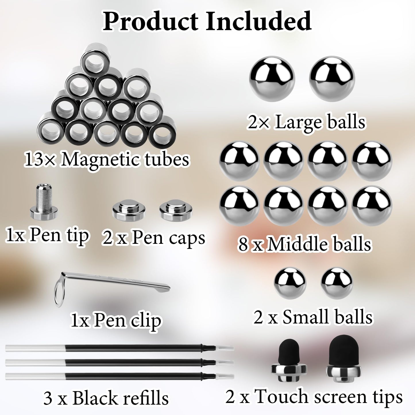 Sukipin Fidget Pen, Magnetic Fidget Pen Gold, Golden Magnetic Pen For Teens, Magnetic Pen Fidget Pen Decompression, Fidget Pens