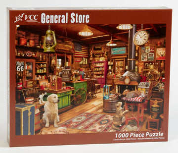 Vermont Christmas Company 1000 Piece Jigsaw Puzzle - Fully Interlocking, Randomly Shaped, 26 5/8" x 19 1/4", Puzzle Board, Model VC