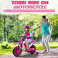 Toddler Motorcycle Kids Dirt Bike Tobbi 12 Volt Battery Powered Ride On Toys Electric Motorbike W/Training Wheels Gift For Boys Girls Aged 3+, Rose Pink