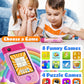 Kids Smart Phone Toy, Christmas Birthday Gift For Kids Ages 3-10, Touchscreen Toddler Play Phone With Rotating Camera, Learning