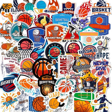 Basketball Stickers 100 Pcs Vinyl Waterproof Basketball Sports Stickers For Water Bottle Laptop Skateboard, Basketball Gifts For