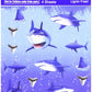 Creative Converting 40887 Shark Splash Deep Blue Stickers