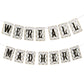 Alice in Wonderland Party Decorations - Mad Hatter Double-Sided Garland for Birthday Party, World Book Day, Paper, 3m Length - M