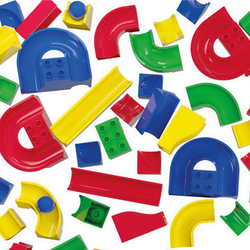 Hubelino 128 Piece Run Elements - The Original Marble Run Expansion Set - Made In Germany