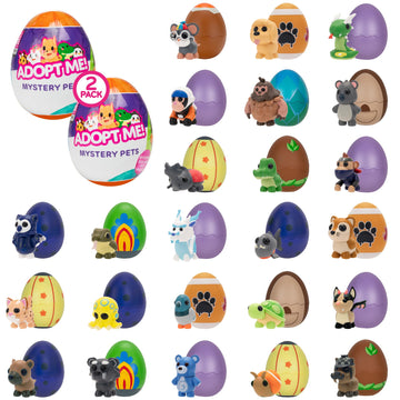 Adopt Me! Mystery Pets Blind Box Easter Egg Assorted 2-Pack - Series 4 - Exclusive Virtual Item Game Code - Collectible 2'' Anim