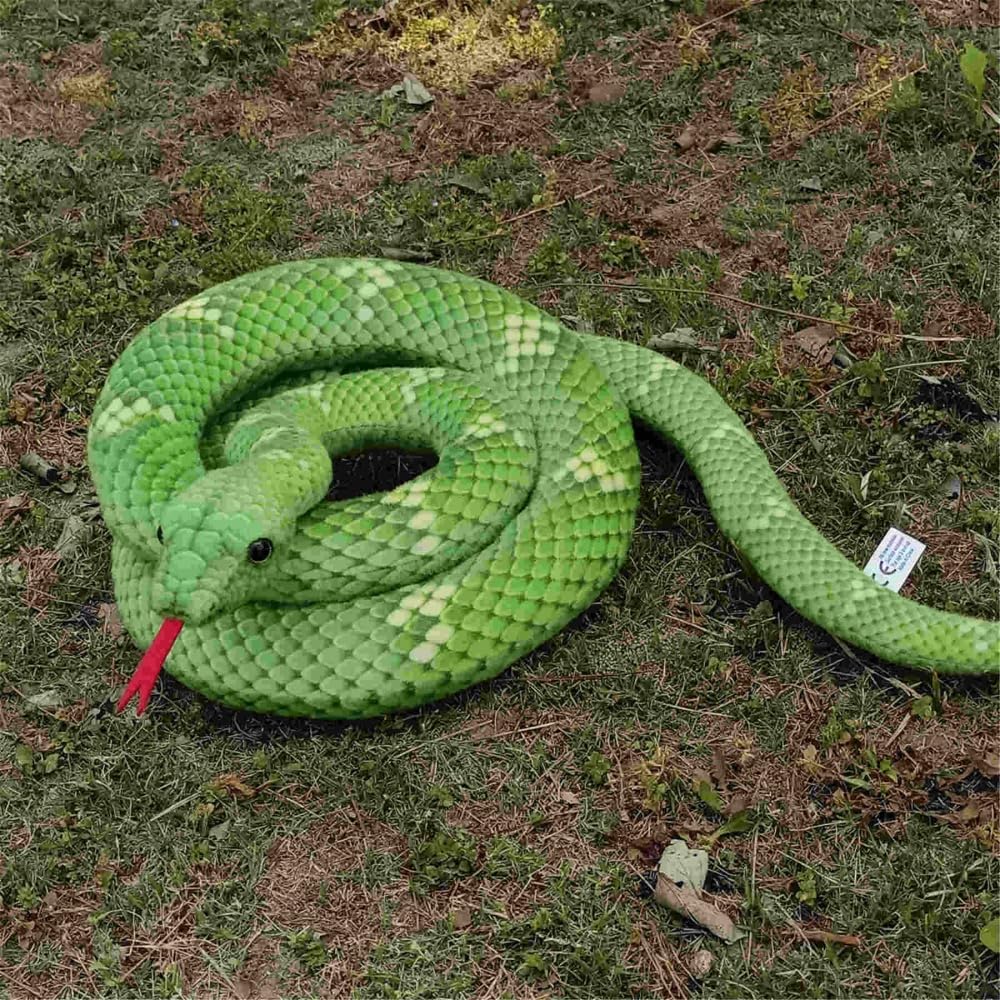 Xshelley 120 inch high Simulation Extra Long Snake  Soft Plush Toy  Snake Stuffed Animal  Large Stuffed Animal Toy  Children's Toy Gift (Green)