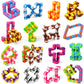 Neureyte 92 Pack 24 Links Wacky Tracks Snap and Click Fidget Toys,Fidget Snake Toy for Party Favors,Plastic Chains Finger Sensor