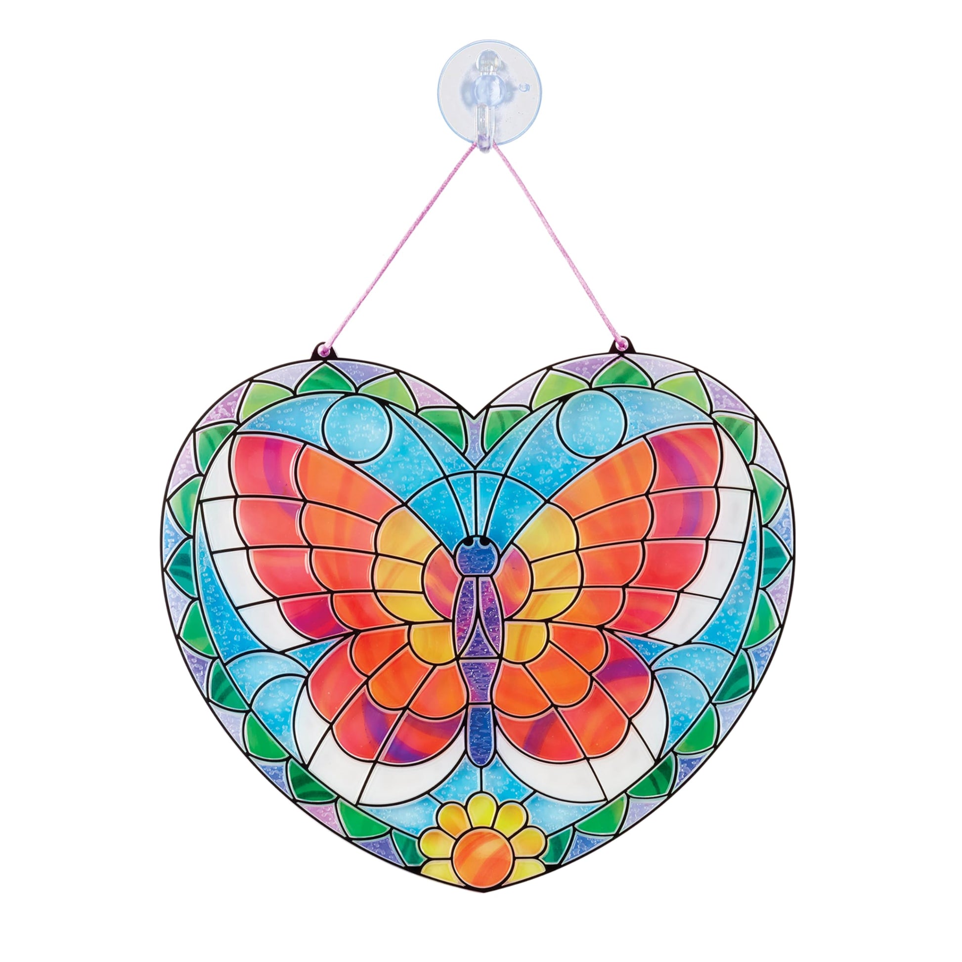 Melissa & Doug Stained Glass Made Easy Activity Kit: Butterfly - 140+ Stickers - Kids Sticker Stained Glass Craft Kit; Sun Catch